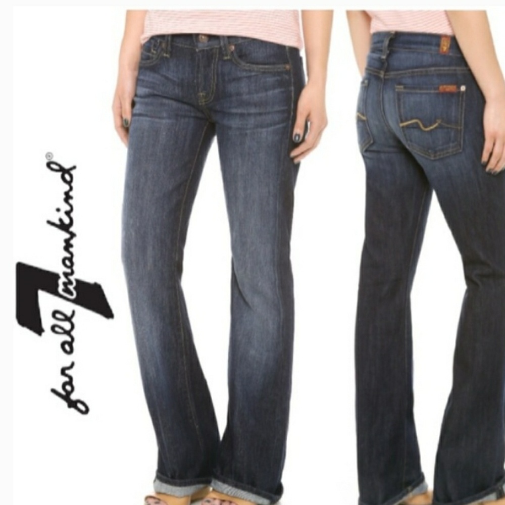 7 For All Mankind jeans flip flop cut
